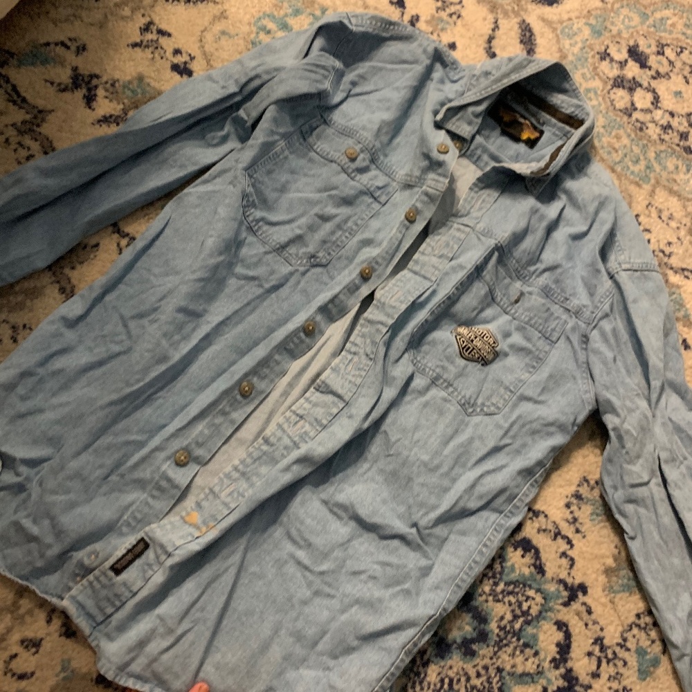 Harley Davidson Button Down - image 1